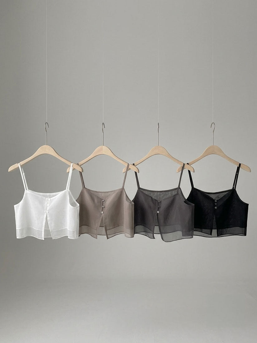 See Through Layered Cover Up Camisole (2 Colours)
