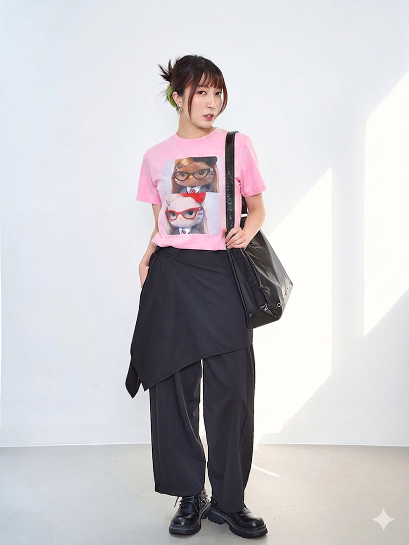 Miss Kitty Printed Tee (2 Colours)