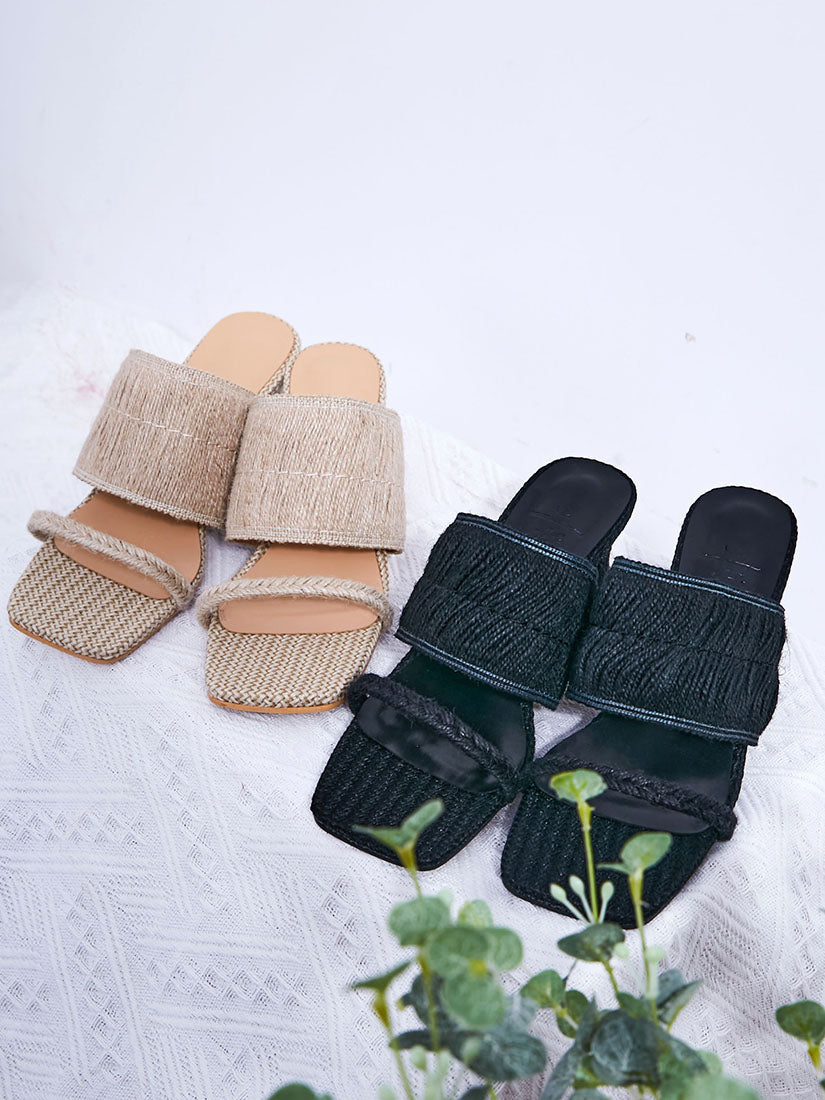 Rattan High Heel Sandals(Display Sale)