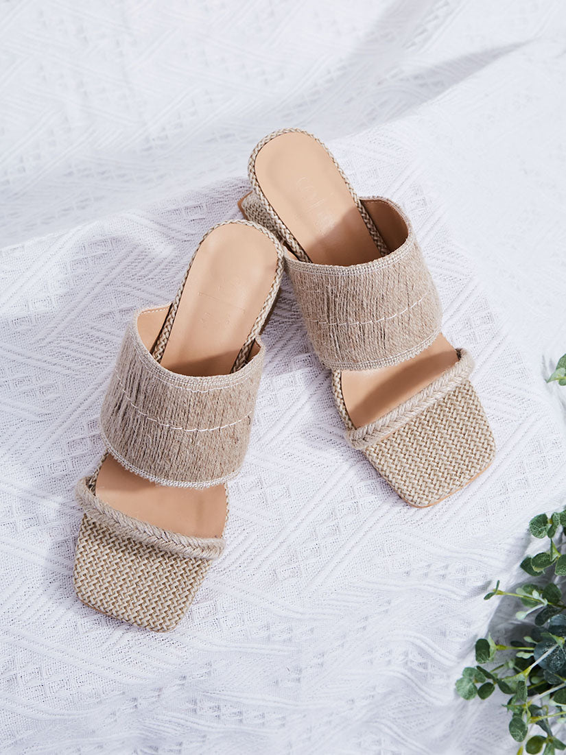 Rattan High Heel Sandals(Display Sale)